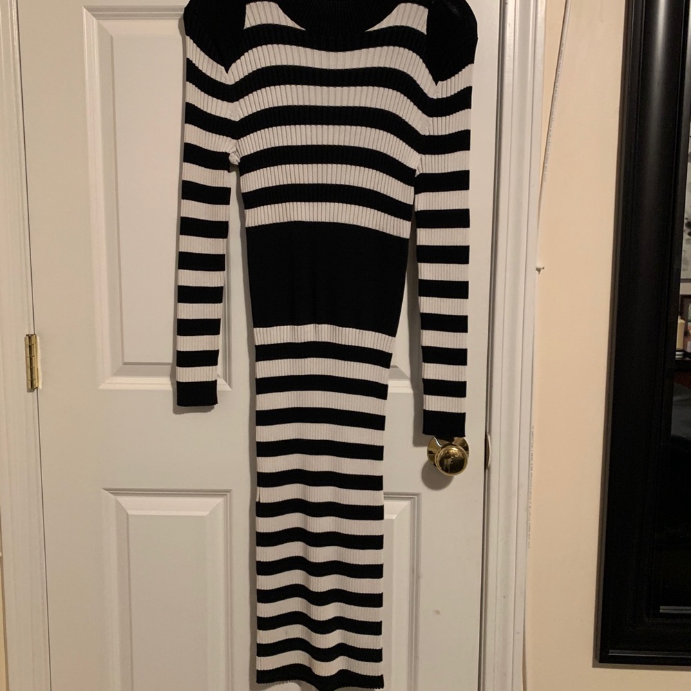 Black and White stripped dress